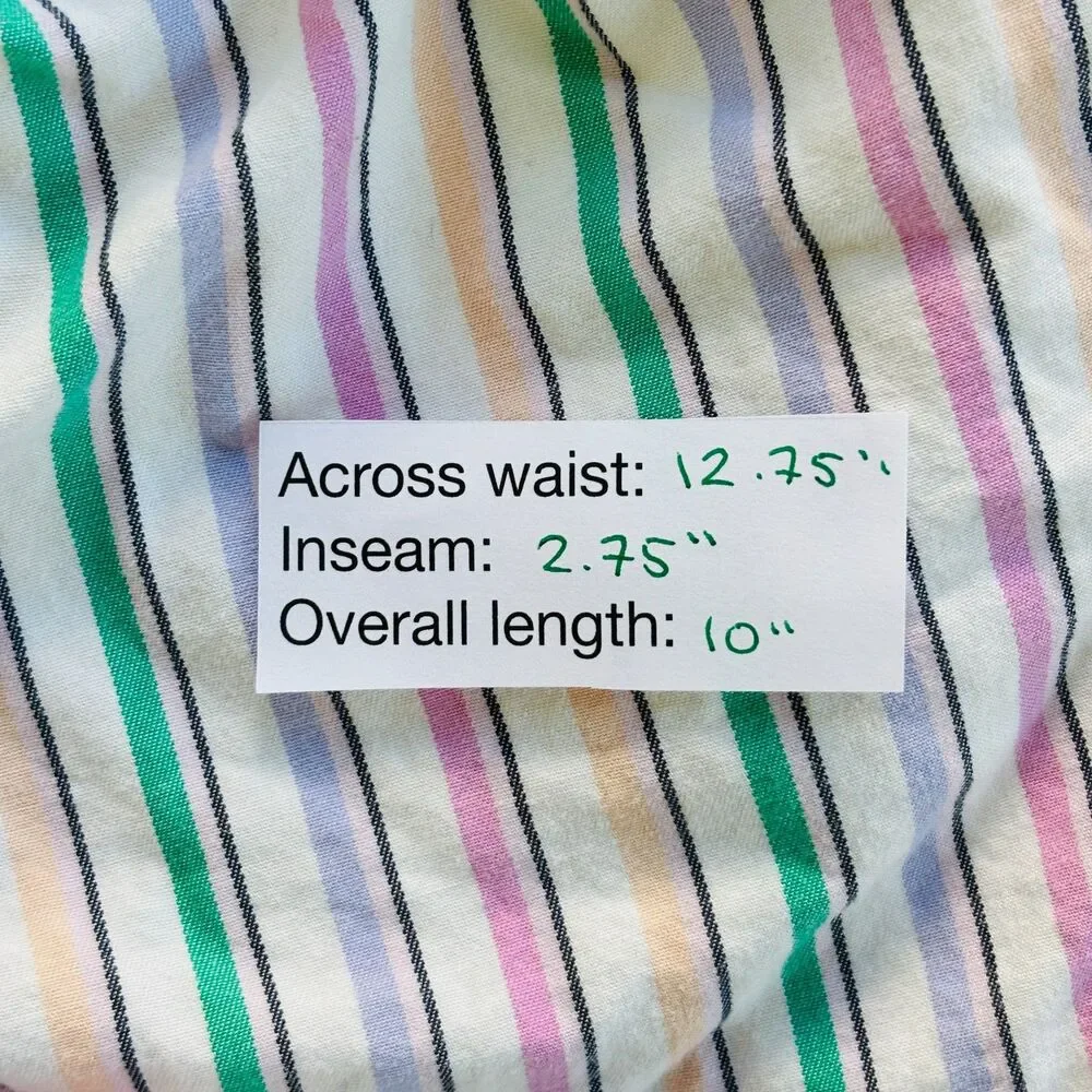 Gap Kids Girls Size L 10 Pastel Striped Pull-On Shorts Tassel Cotton Summer